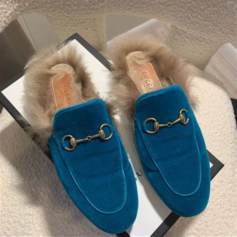 teal gucci loafers